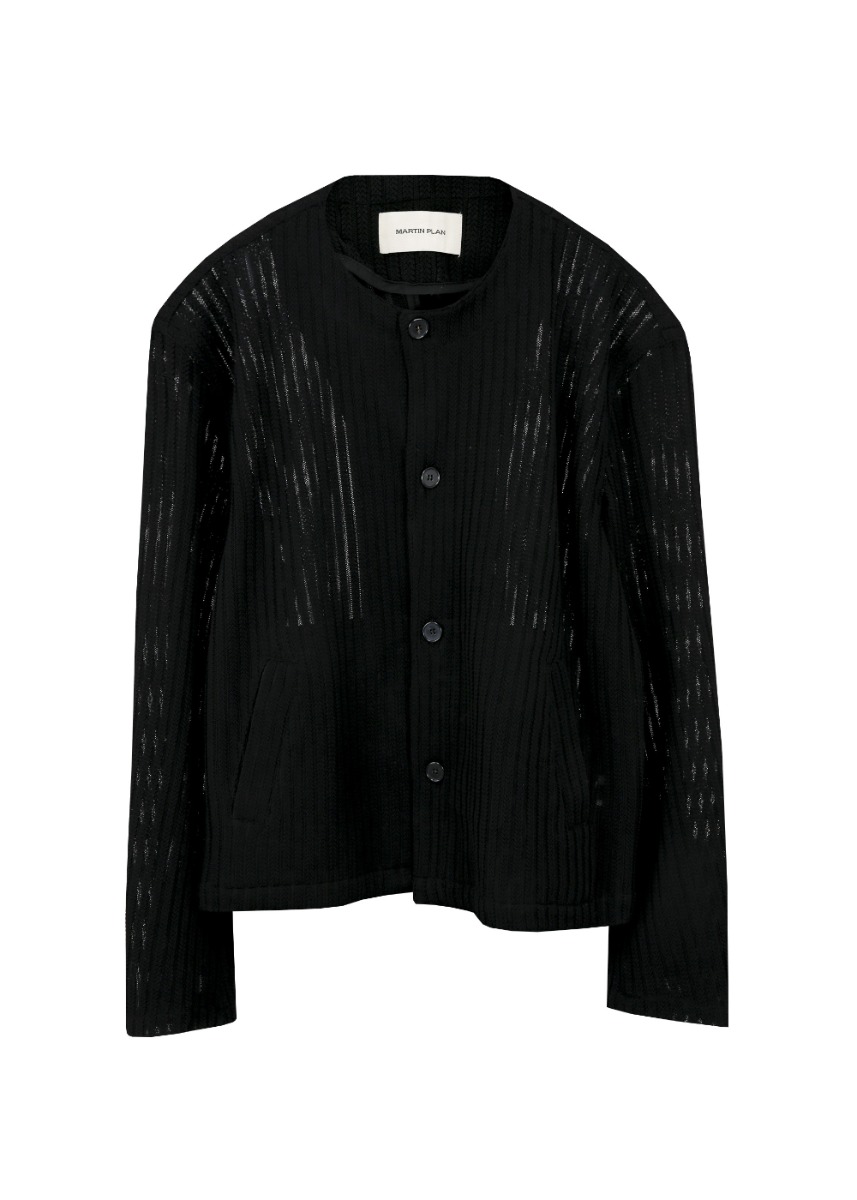 Twisted Liner Jacket - BLACK