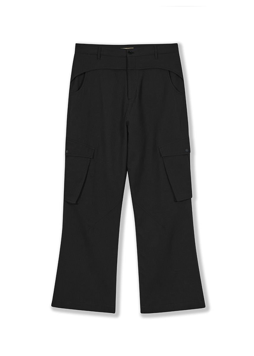 Cover Length Flare Pants - BLACK