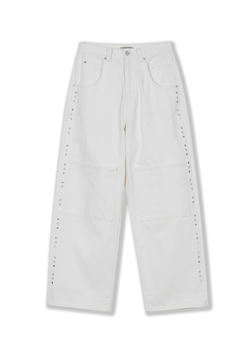 Ventil Stud Denim Pants - WHITE[4/15 예약발송]